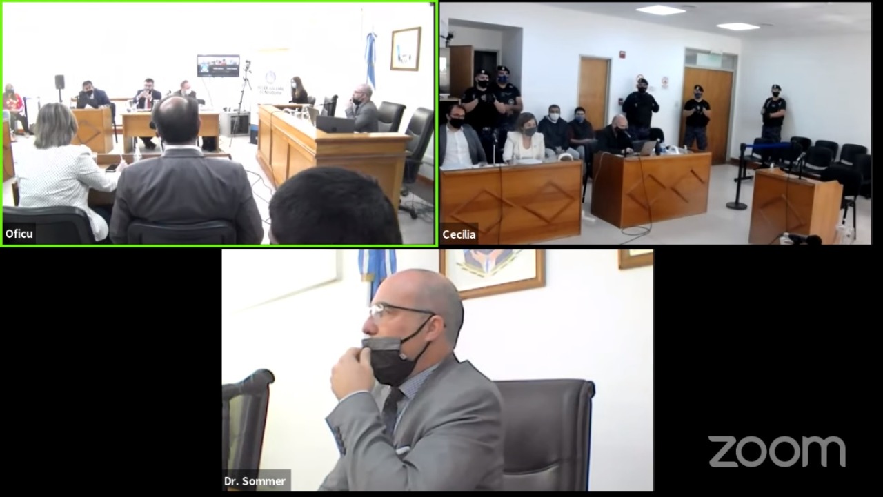 Hoy hubo audiencia de cesura en la causa del policía Nahuelcar (Foto: captura de video)