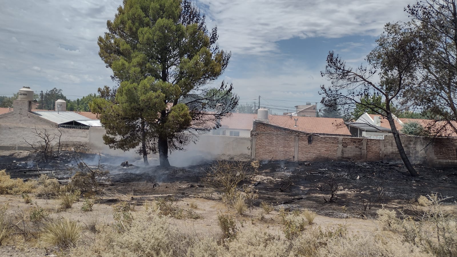 El fuego causó desesperación entre los vecinos de Alta Barda de Neuquén. Foto: Gentileza 