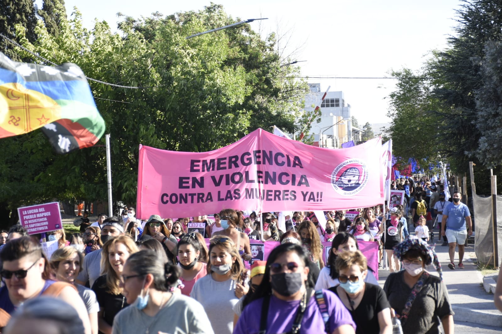 La marcha en el centro de Neuquén. Foto: Florencia Salto