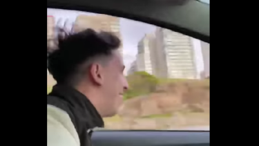 El accidente de tránsito quedó registrado en video por el acompañante.