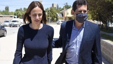 El hombre fuerte de La Cámpora tuvo muchos elogios para Tanya Bertoldi. Foto: Florencia Salto.