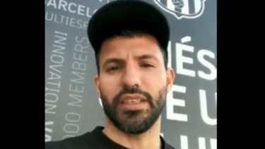 El Kun Agüero salió al cruce de las versiones que aseguraban su vuelta al fútbol en Independiente. Gentileza.