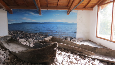 Canoa monóxila. Los primeros rastros se empezaron a encontrar en la zona de Villa La Angostura en los años noventa. Foto: Romina Braicovich