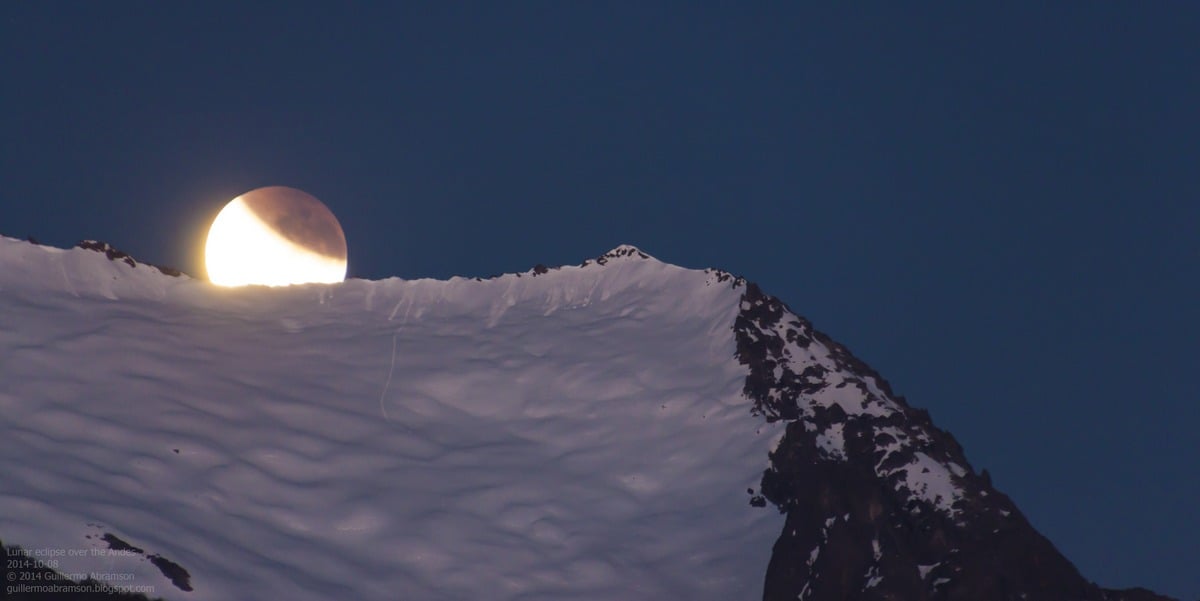 El eclipse lunar comienza a las 4.18. Foto: gentileza Guillermo Abramson