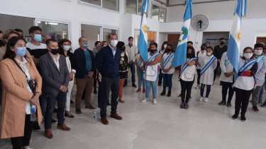 Gutiérrez inauguró uno de los 30 jardines de Neuquén que estaban en el plan prometido por Macri. (Foto: Oscar Livera)