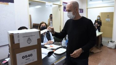 Así votó el jefe de Gobierno porteño Horacio Rodríguez Larreta.