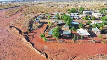 El martes pasado, la lluvia azotó la ciudad durante 45 minutos y desbordó los principales cañadones. Foto: gentileza.