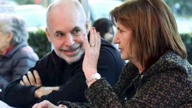 Larreta y Bullrich en Pizza Cero, un clásico del jefe de Gobierno.