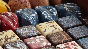 Algunos de los bombones que se fabrican en Purocacao, que se pueden observar en su sitio web. Una tentación...