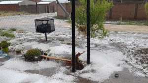 El granizo sorprendió a dos localidades del norte neuquino
