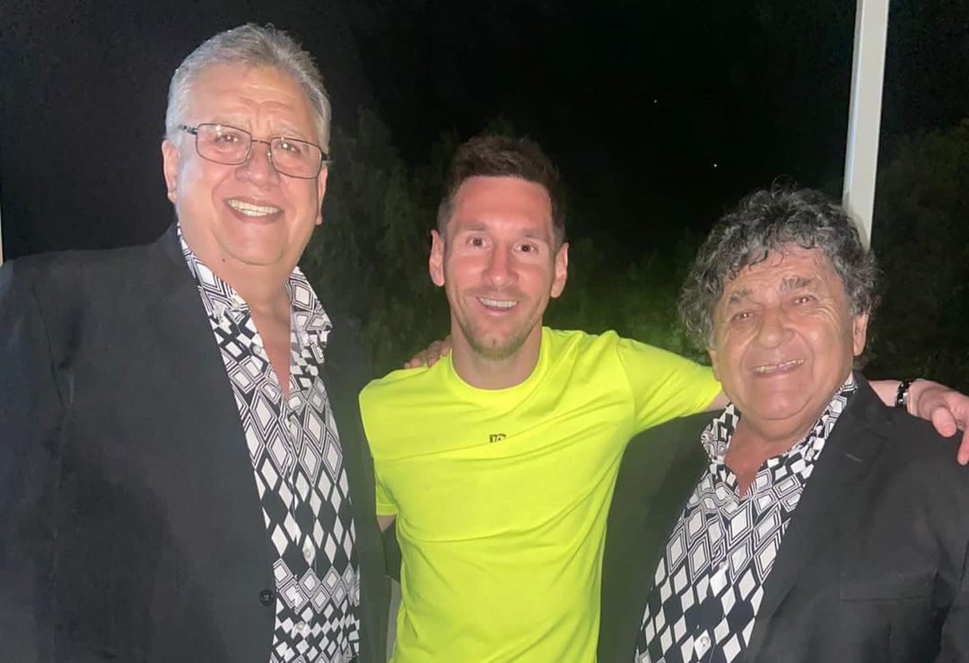 Los Palmeras publicaron su encuentro con Messi en las redes sociales.