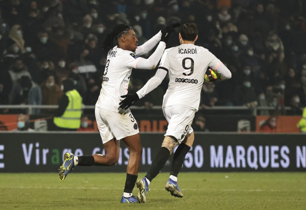 Icardi rescató un punto para el PSG ante Lorient. (Foto: AP)