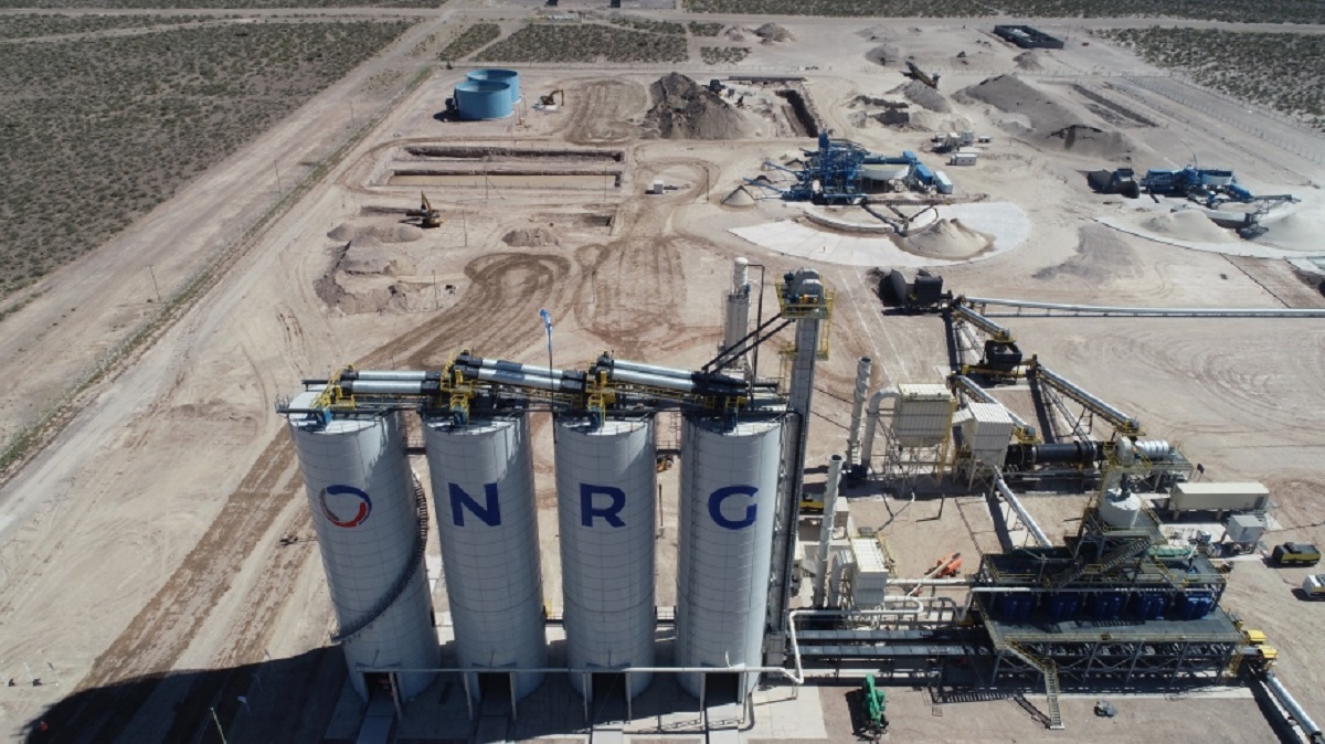 NRG Argentina inauguró su planta procesadora de arenas a finales del 2021 en Allen. 