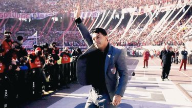 Marcelo Daniel Gallardo en el Monumental, una imagen que se repetirá en 2022. 