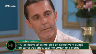 Mariano Martínez contó que de chico casi pierde una pierna. 