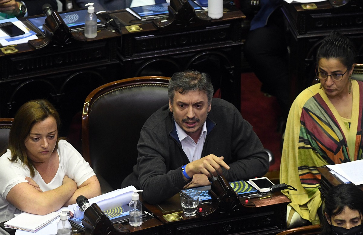 Máximo Kirchner deslindó cualquier tipo de responsabilidad suya sobre el fracaso del Frente de Todos para aprobar el Presupuesto 2022. Foto Télam. 