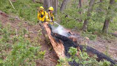 Ayer, las tormentas eléctricas causaron incendios en la cordillera de Neuquén. (Gentileza Parque Nacional Lanín).-