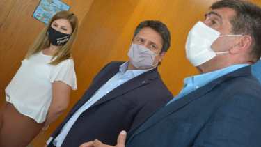 Los intendentes Claudio Di Tella, Mariano Gaido y la intendenta Gloria Ruiz realizarán una presentación conjunta en Obras Públicas de la Nación (foto archivo)