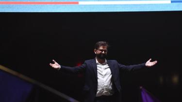 Gabriel Boric llamó a una unidad y deseo un país "verde y lleno de amor. Foto: Gentileza AP