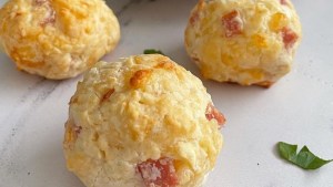 Chipa saludable con jamón y queso