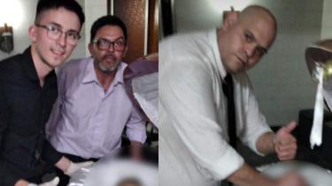 En total fueron 3 personas las que se fotografiaron con el cuerpo de Maradona.