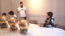 Imagen de Video: las divertidas preguntas de Thiago Messi a su papá, Lionel, sobre el Balón de Oro