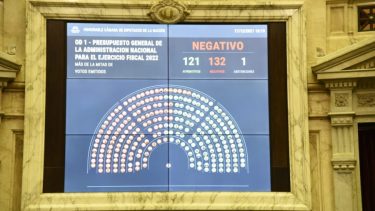 Después de una maratónica sesión, el presupuesto fue rechazado por 132 votos negativos. Foto: Diputados.-