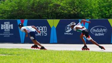 Reyes Petrelli en la competencia de hoy, donde volvió a subirse al podio. 