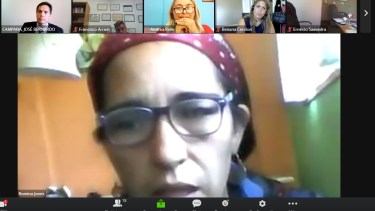 Romina Jones, una de las imputadas, tomó la palabra durante la audiencia judicial. Foto: captura de pantalla