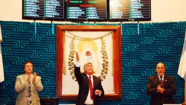 Soria en su día más trascendente como político. Prometió un gobierno "con autoridad" y "sólidas bases morales". (Foto: Marcelo Ochoa)