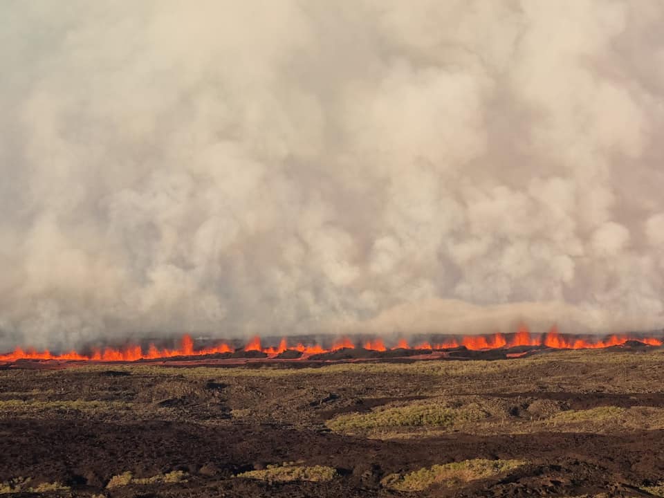 Una de las imágenes de la erupción del Parque Nacional. 