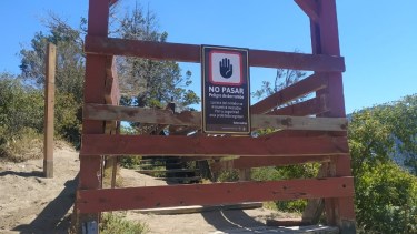 El Mirador del Viento está a unos 6 kilómetros de Villa Traful, fue clausurado por riesgo de derrumbe. Gentileza