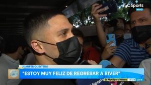 Juanfer Quintero llegó a Argentina para firmar su regreso a River