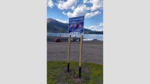 Pese a estar prohibido, camionetas, autos y cuatriciclos se meten en una playa del lago Moquehue
