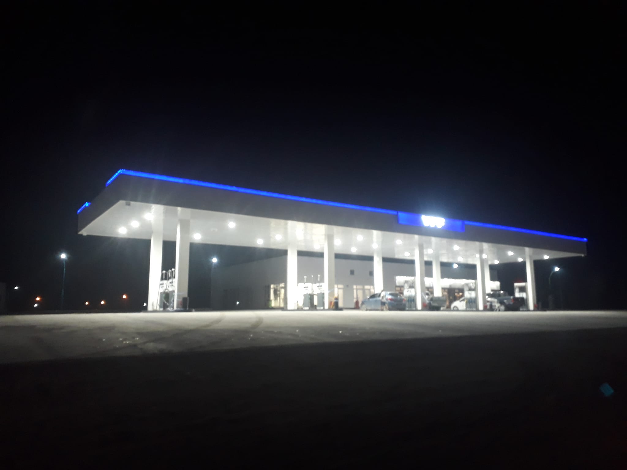 La nueva estación de expendio de combustibles quedó emplazada a la vera de la ruta nacional 23, en cercanías del acceso a Valcheta. Foto: gentileza. 