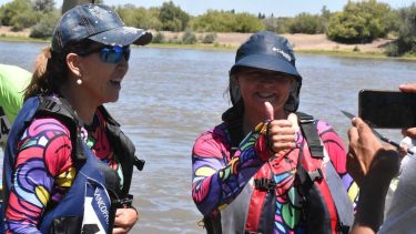 Méndez - Sepúlveda, las chicas superpoderosas del Río Limay. Foto: Jorge Tanos