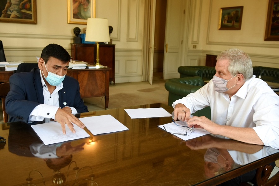 El intendente viajó hasta Buenos Aires para reunirse con el ministro Jaime Perczyk. Foto: gentileza.