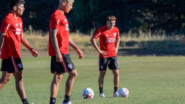 Julián Álvarez formó parte de la pretemporada en San Martín de los Andes y se encuentra entrenando con sus compañeros en Ezeiza. Foto: Patricio Rodríguez 