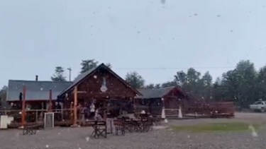 Video: la nevada de verano que sorprendió en Chapelco