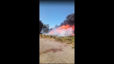 El fuego alcanzó material muy inflamable. Foto: Captura Video