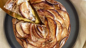 Torta de manzanas con el toque saludable