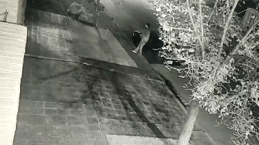 El robo del vehículo fue registrado por la cámara de seguridad de un vecino. Gentileza.