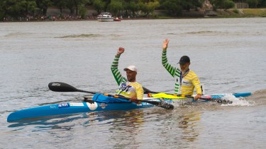 Rodrigo y Mauricio Caffa ganaron la etapa entre los mayores y fueron segundos en la general. Foto: Pablo Leguizamon.