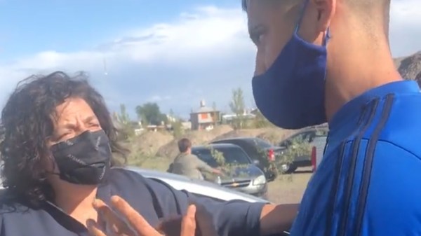 La ministra discutió con un joven antivacunas en Chubut. (Captura de pantalla)