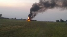 Imagen de Se prendió fuego un avión hidrante que combatía los incendios en Corrientes