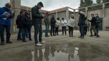 La gobernadora Arabela Carreras recorrió la obra. Foto: Marcelo Martínez