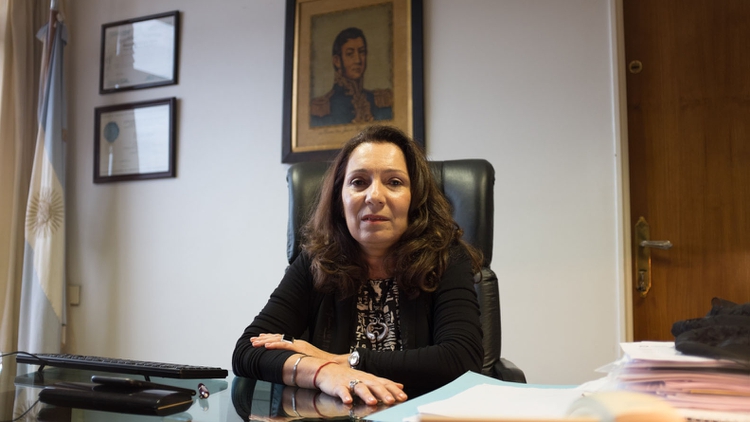 La interventora de la AFI, Cristina Caamaño. 