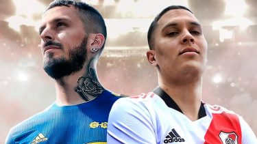 Darío Benedetto y Juanfer Quintero, las dos apuestas más importantes del mercado de pases en el fútbol argentino. 