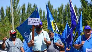 El reclamo comenzó al mediodía cerca de la rotonda de ruta 6 y 22. Foto Emiliana Cantera