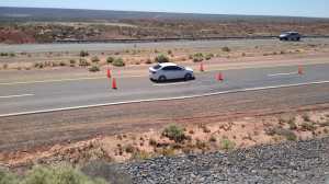 Se hundió un sector de la calzada de la ruta 22 donde sucedieron dos incidentes de tránsito